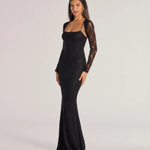 Adele Sleeveless Lace Mermaid Dress With Bolero