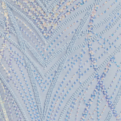 Liv Sleeveless Beaded Sequin Mermaid Dress