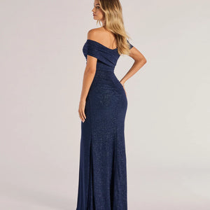 Giada Glitter Knit Off-the-Shoulder Mermaid Dress