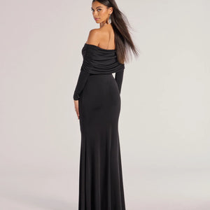 Carmen Off-The-Shoulder Long Sleeve Mermaid Dress