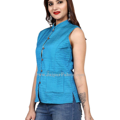 Women Sky Blue Light Jacket