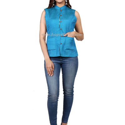 Women Sky Blue Light Jacket