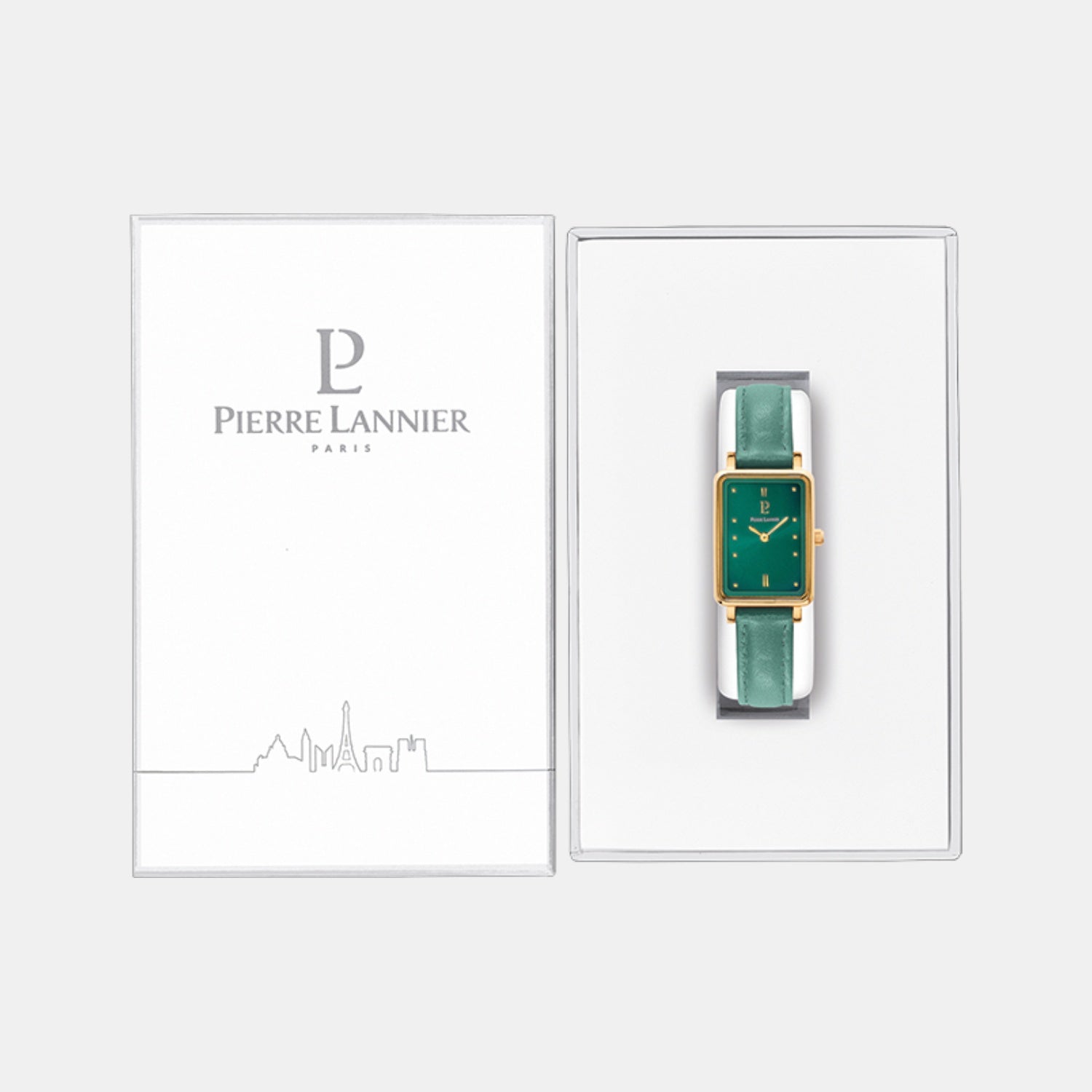 Ariane Women Quartz Green Dial Analog Leather Watch 050K577