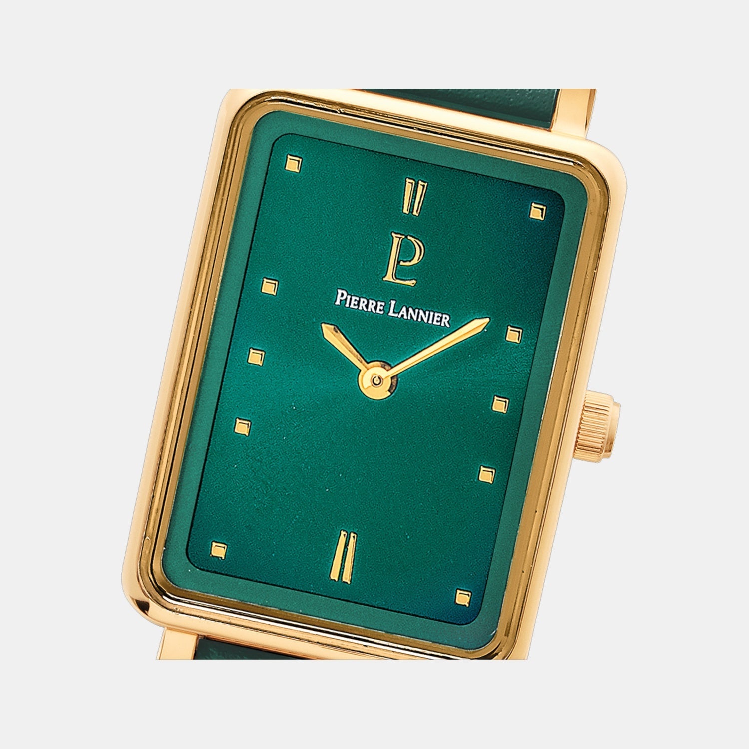 Ariane Women Quartz Green Dial Analog Leather Watch 050K577