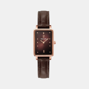Ariane Women Quartz Brown Dial Analog Leather Watch 050K984