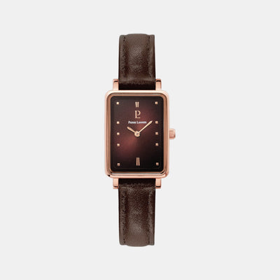 Ariane Women Quartz Brown Dial Analog Leather Watch 050K984
