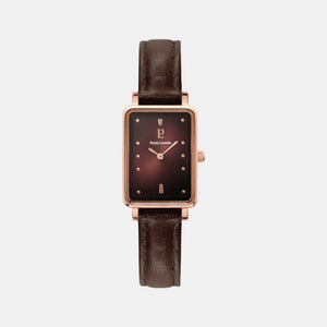 Ariane Women Quartz Brown Dial Analog Leather Watch 050K984