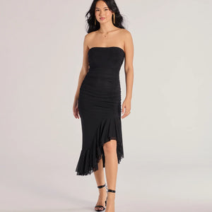 Glam Sophistication Sleeveless Cutout Midi Dress