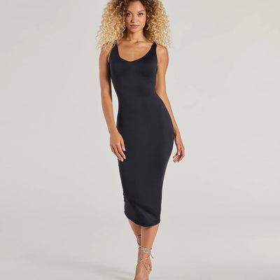 Gorgeous Silhouette Sleeveless Bodycon Midi Dress