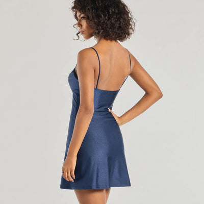 Sleek Sophistication A-Line Pleated Mini Dress