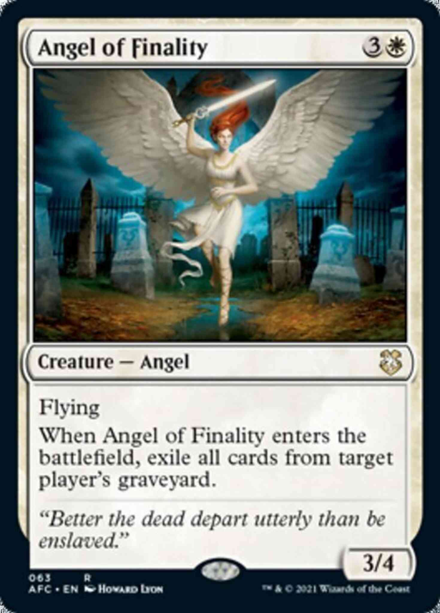Angel of Finality [63] [Adventures in the Forgotten Realms Commander] [Non-Foil]