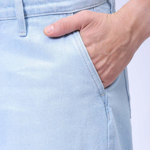 Men's Blue Skater Baggy Fit Solid Jeans