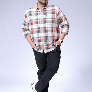 Men's Plus Size Checked Casual Shirt