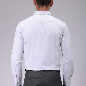 Men's Grey Slim Fit Checked Formal Shirt