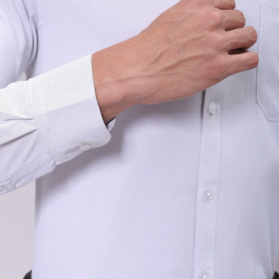 Men's Grey Slim Fit Checked Formal Shirt