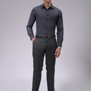 Men's Black Slim Fit Solid Formal Shirt