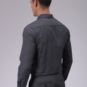 Men's Black Slim Fit Solid Formal Shirt