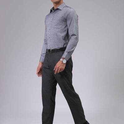 Men's Black Slim Fit Solid Formal Shirt