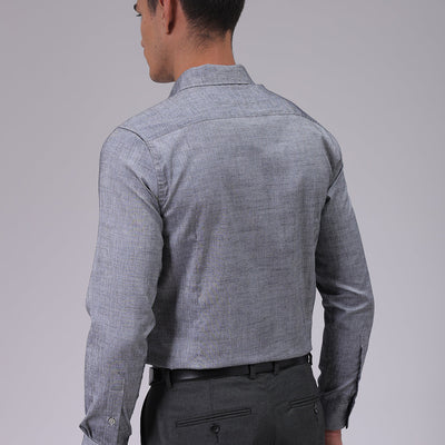 Men's Black Slim Fit Solid Formal Shirt