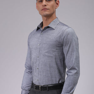 Men's Black Slim Fit Solid Formal Shirt