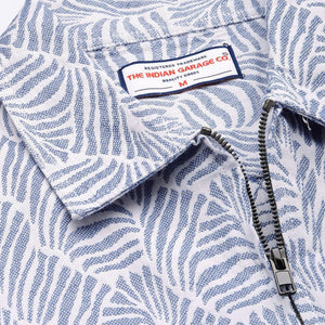 Men's White Regular Fit Textured Casual Shirt