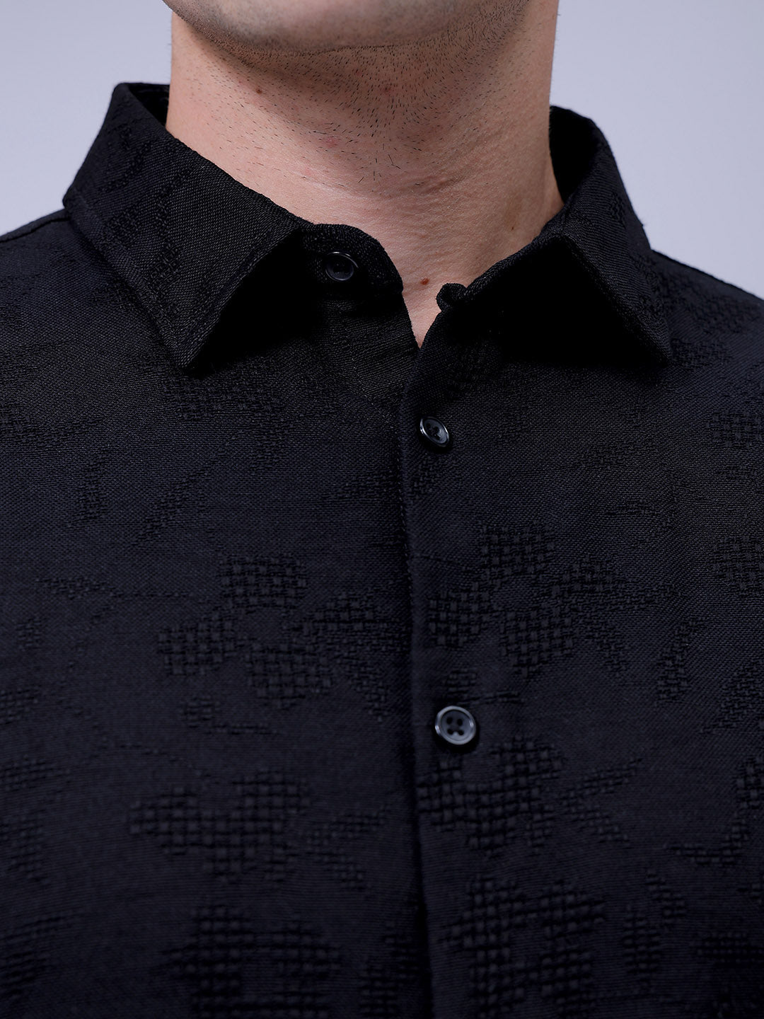Men's Textured Relaxed Fit Shirt