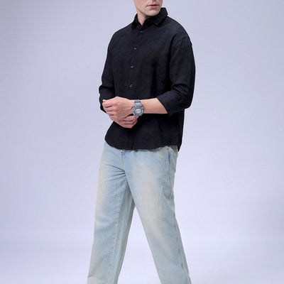 Men's Textured Relaxed Fit Shirt