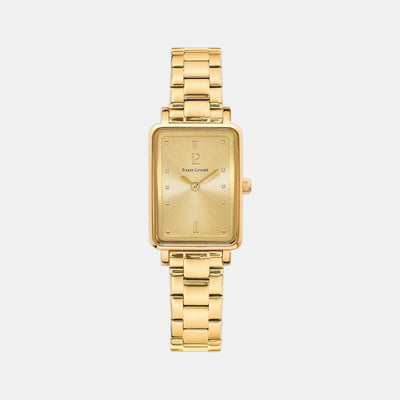 Ariane Women Quartz Gold Dial Analog Stainless Steel Watch 052J542