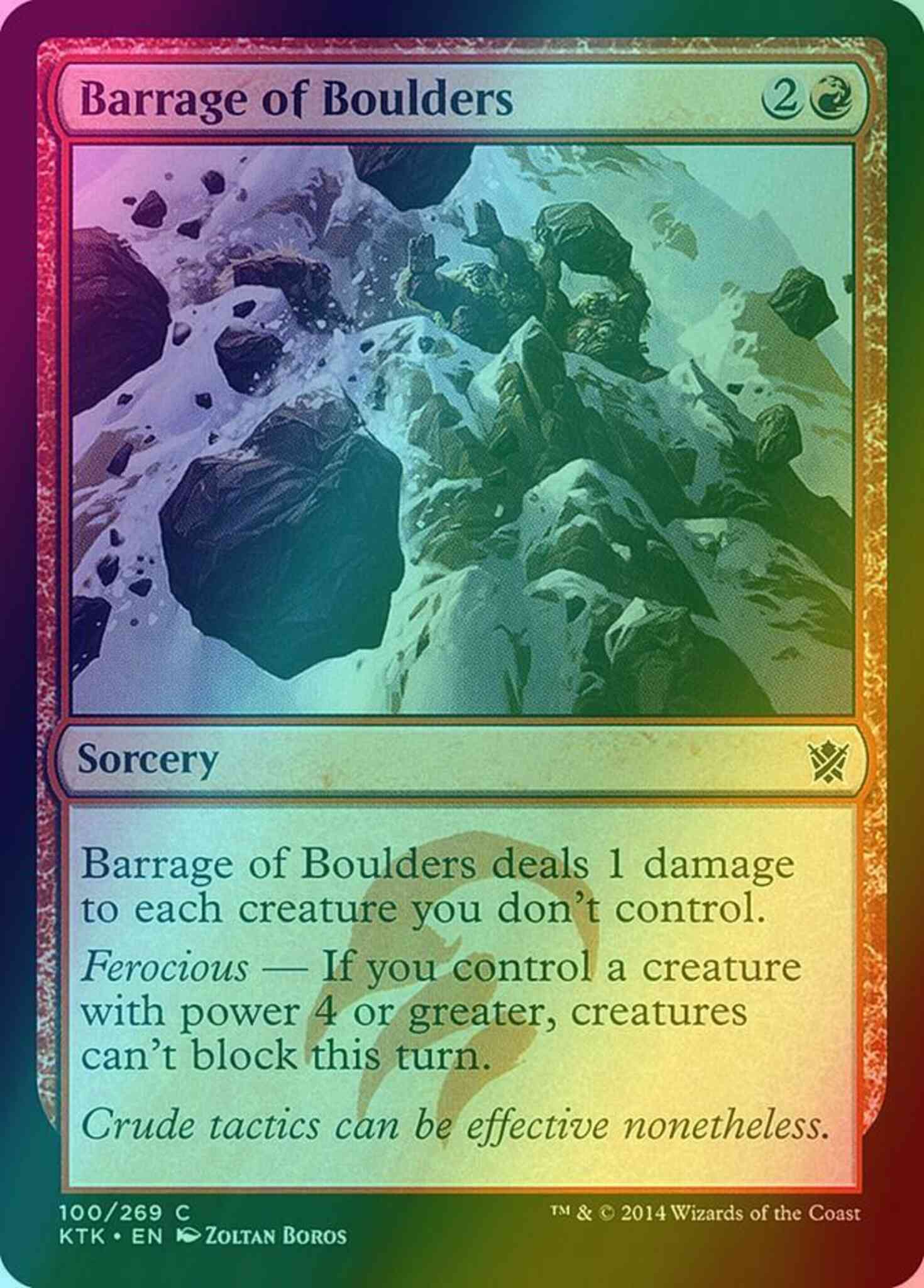 Barrage of Boulders [100] [Khans Of Tarkir] [Foil]