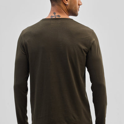 Olive Stretch Full Sleeve T-Shirt