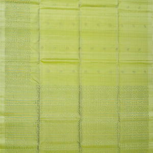 Mint Green Handloom Soft Silk Saree With Spiral Buttas