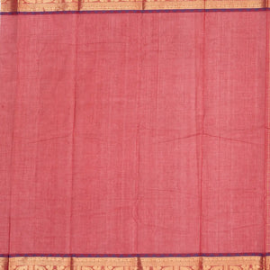 Red Handloom Kanchi Cotton Saree And Checks