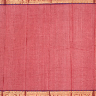 Red Handloom Kanchi Cotton Saree And Checks