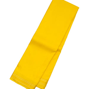 Lemon Yellow Handloom Kanchipuram Silk Saree With Zari Border