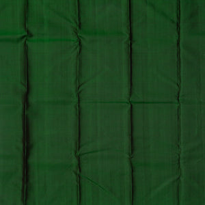 Bottle Green Handloom Kanchipuram Silk Saree With Kamalam Buttas