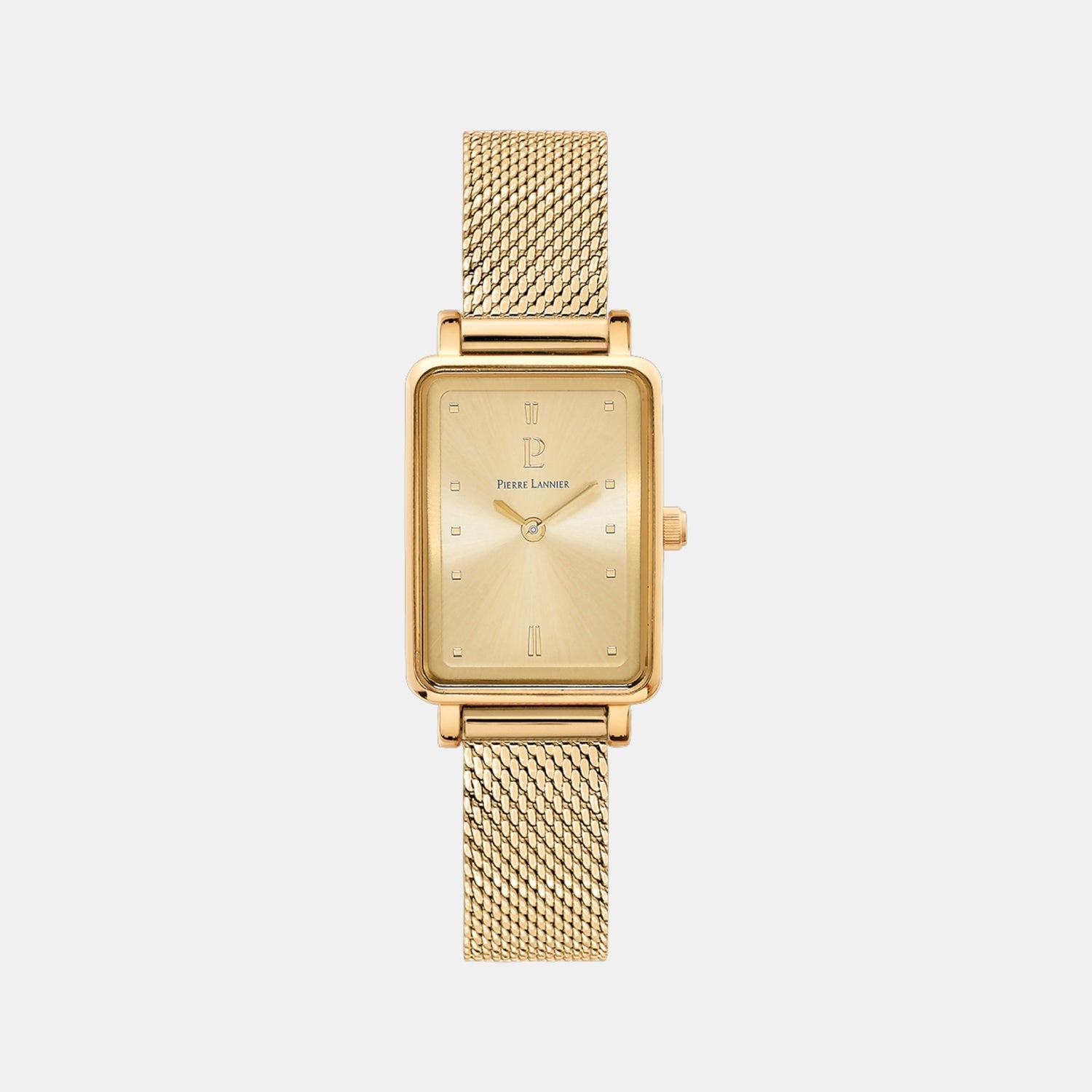 Ariane Women Quartz Gold Dial Analog Mesh Watch 057H542