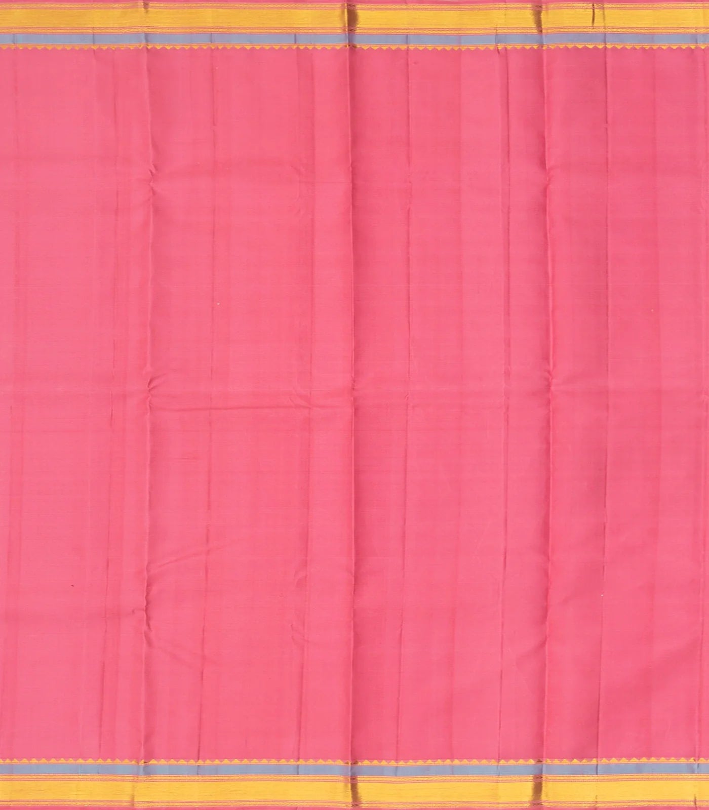 Mustard Handloom Kanchipuram Silk Saree With Checks & Buttas