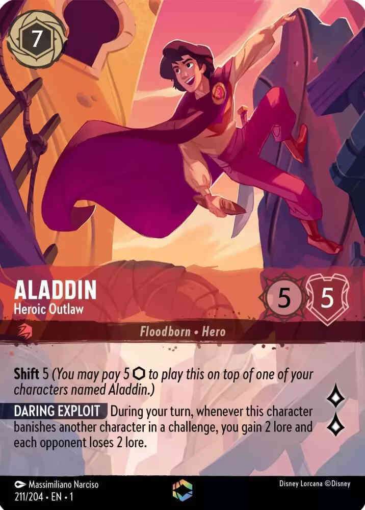 Aladdin - Heroic Outlaw (Enchanted) - 211/204 [The First Chapter] [Holofoil]