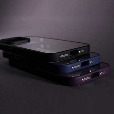 iPhone 15 Pro Crystal Clear Case with Silicone Frame Case
