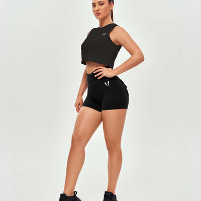 Athletic Crop Top - Black