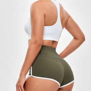 High Waist Short Shorts - Moss Green