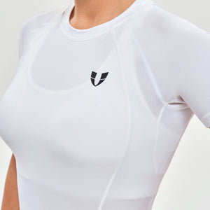 Round Neck Athletic T-shirt - White