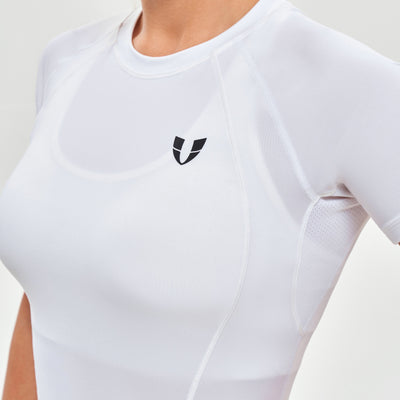 Round Neck Athletic T-shirt - White