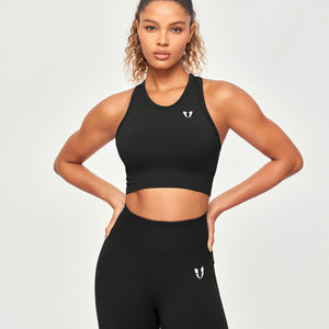 Seamless Padded Tank - Black