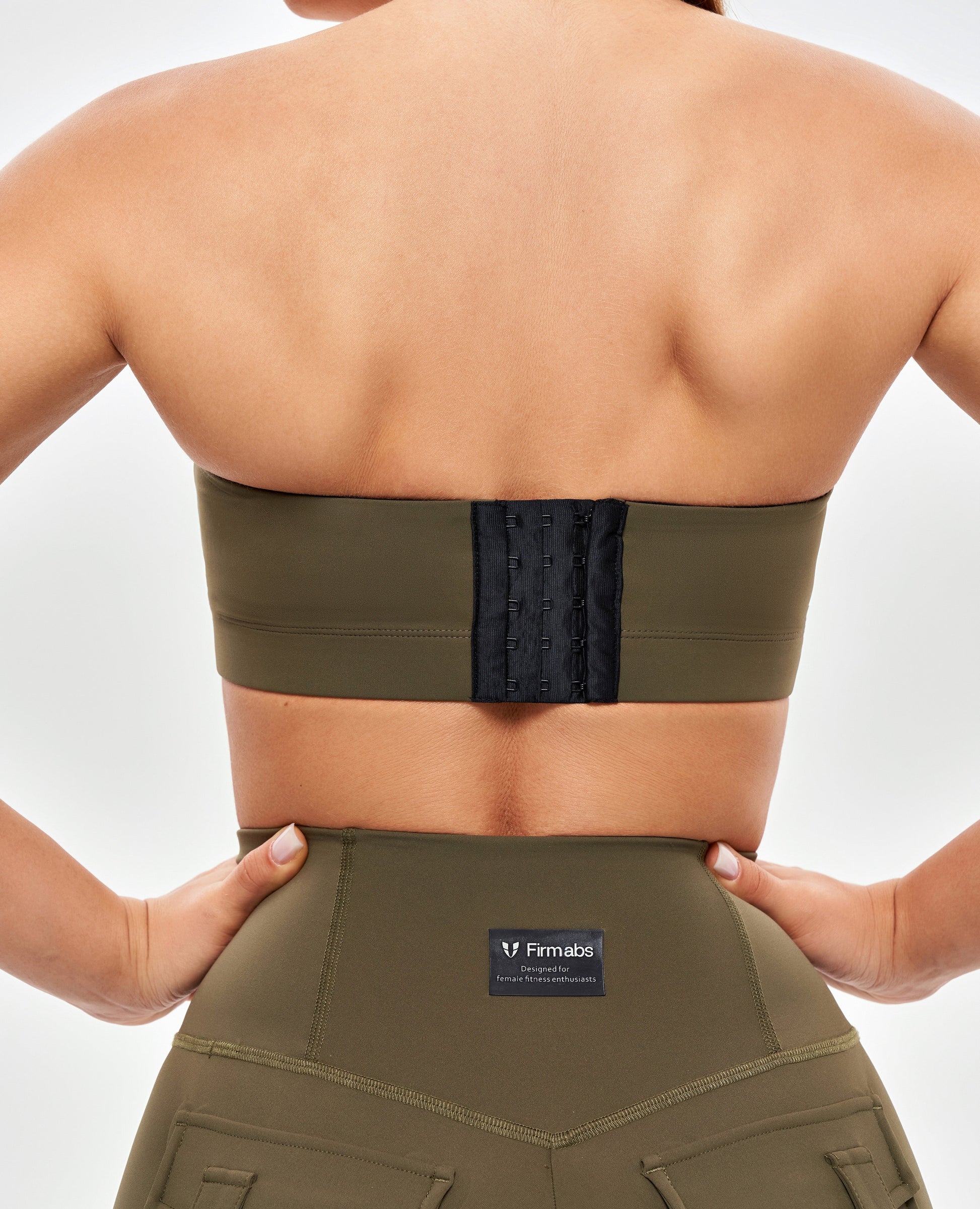 Strapless Sports Bra - Combat Green