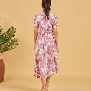 Mauve Floral Dress