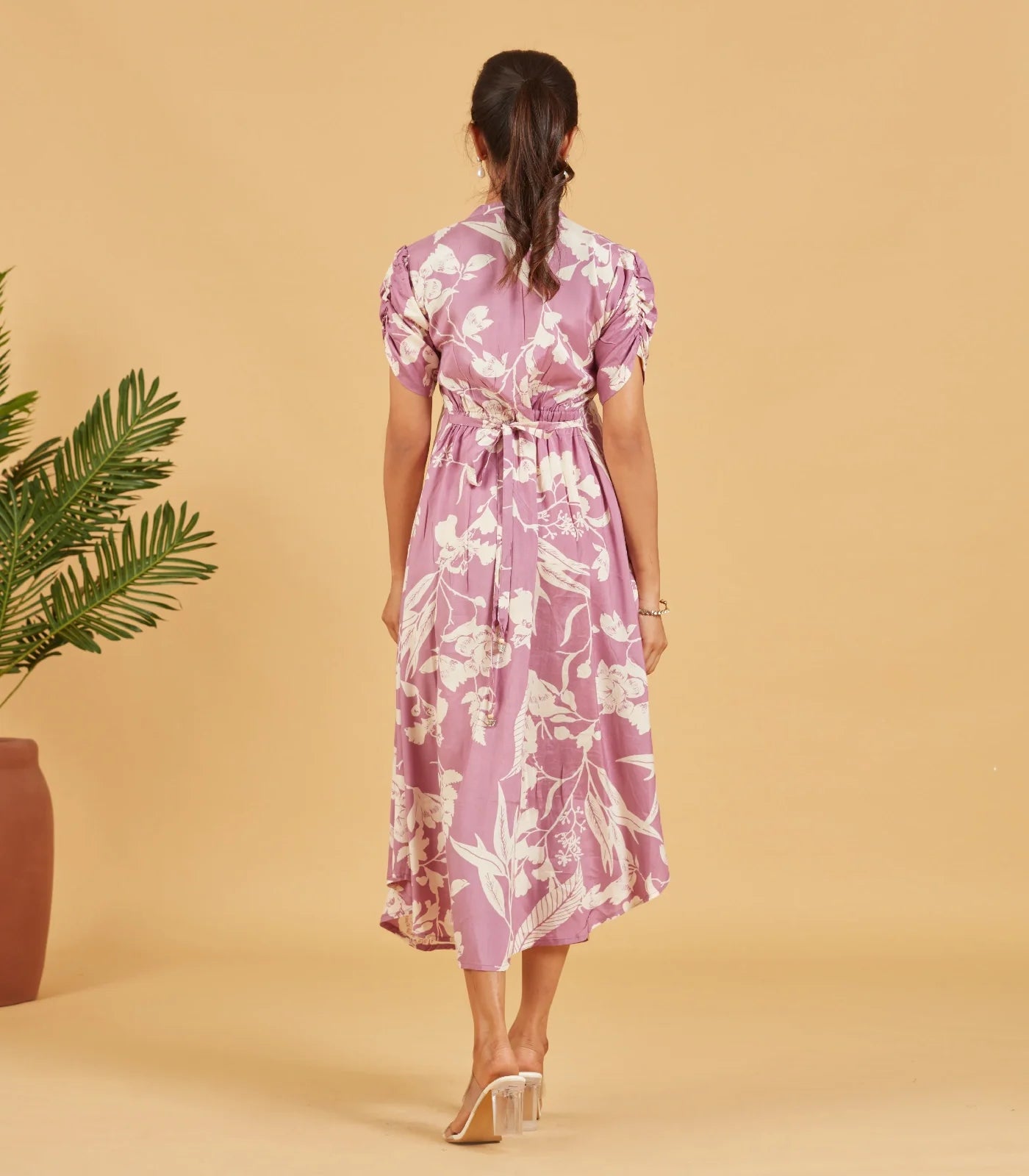Mauve Floral Dress