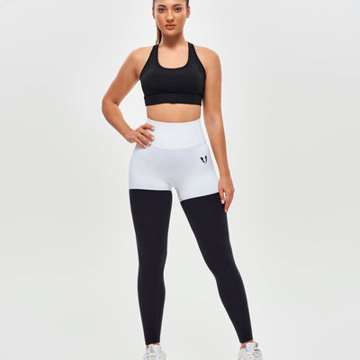 Cargo Athletic Leggings - Black and White
