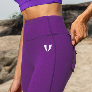 Powerful Belted Cargo leggings - Violet