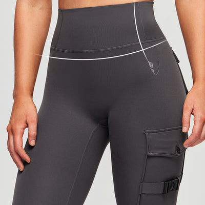 Cargo Fitness Leggings Plus - Elephant Grey